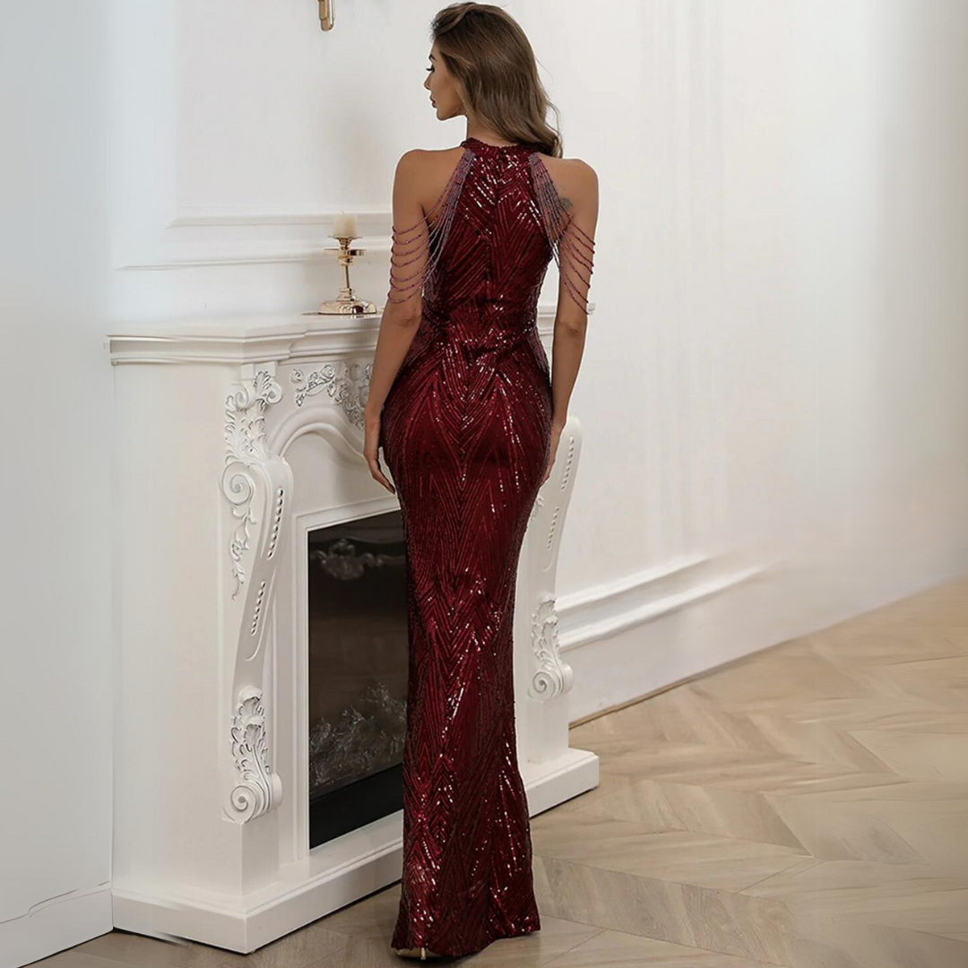 Robe de bal sirène Arriane en Paillettes