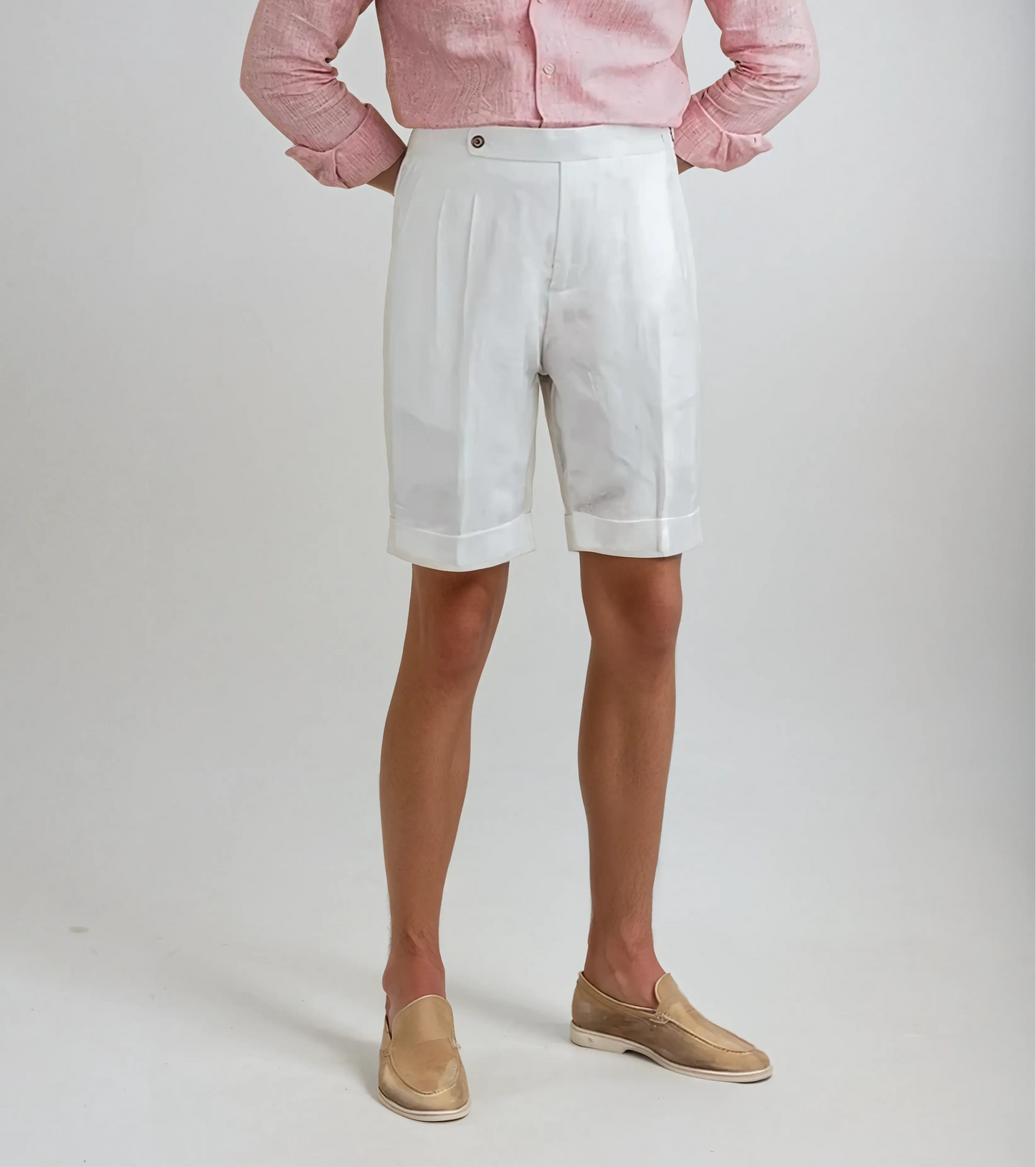 Short blanc pour hommes