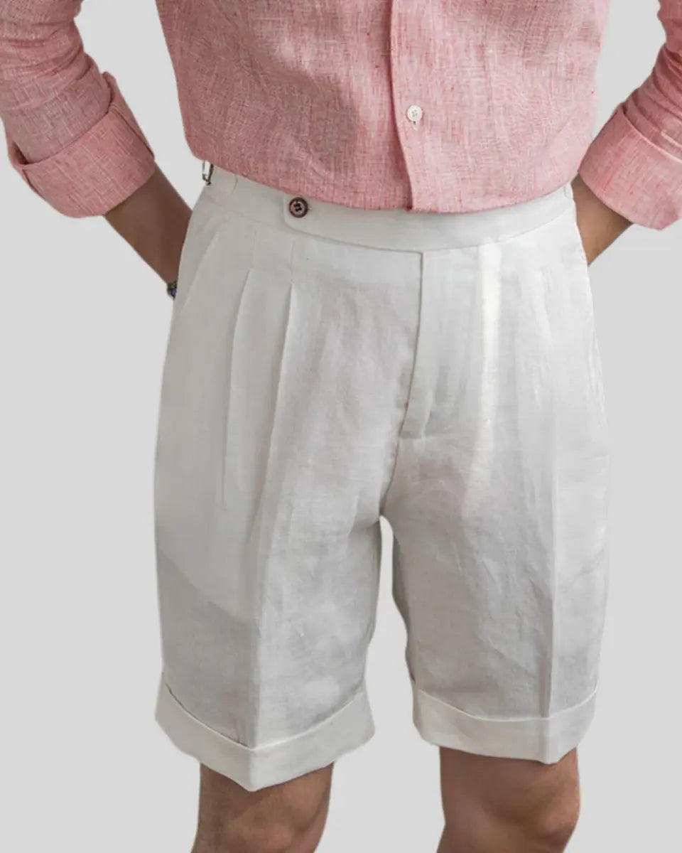 Short blanc pour hommes