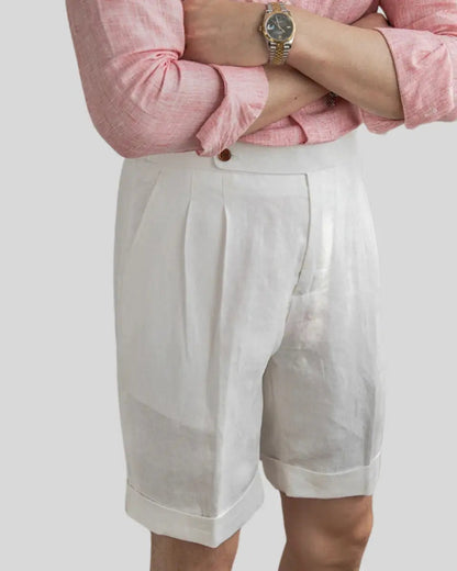 Short blanc pour hommes