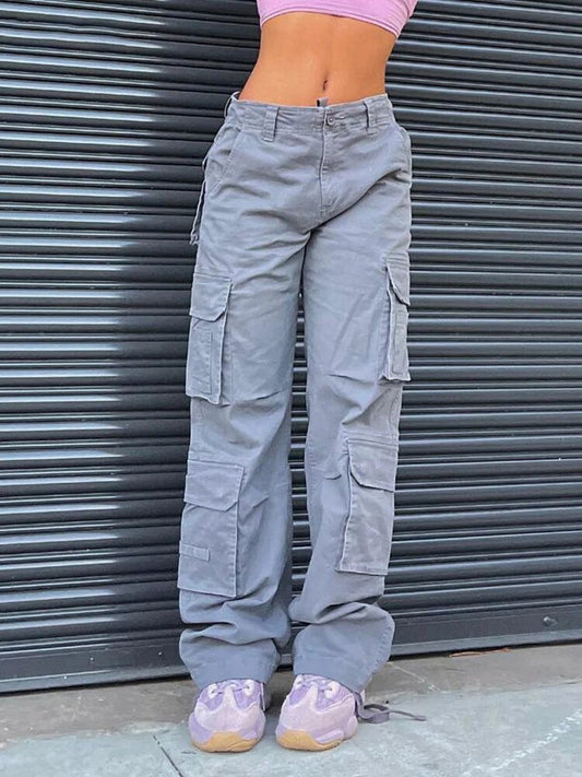 Romy - Pantalon Cargo d'Été Femme à Taille Haute