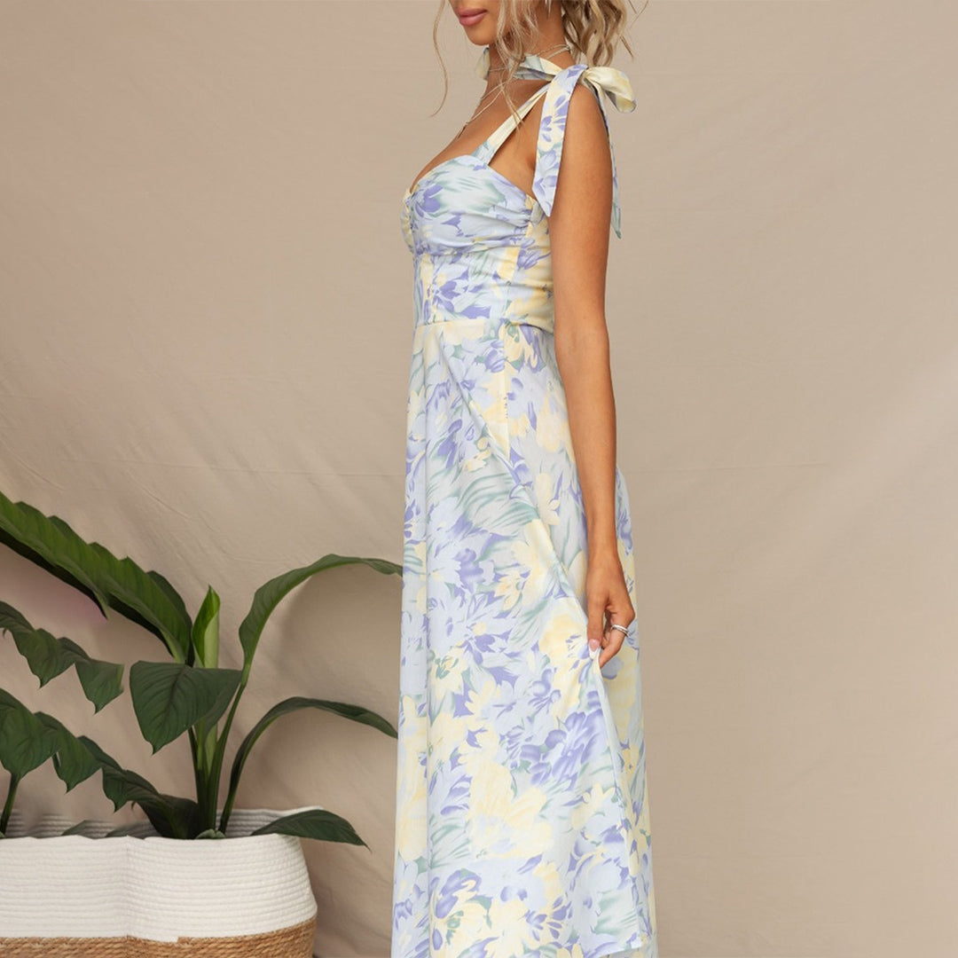 Robe midi florale en tissu léger – Alina