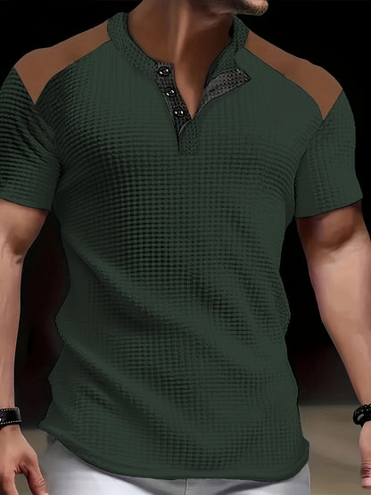 River | Chemise Henley Homme en Gaufre