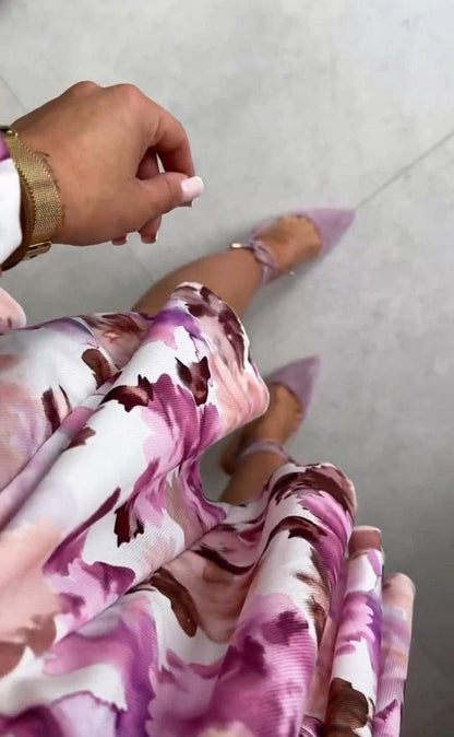 Robe Femme - Taille Ajustée - Motif Floral - Silhouette Aérienne