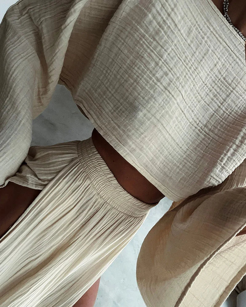 CANDICE | Set d'été en coton deux pièces | Femmes - Luviera Fashion