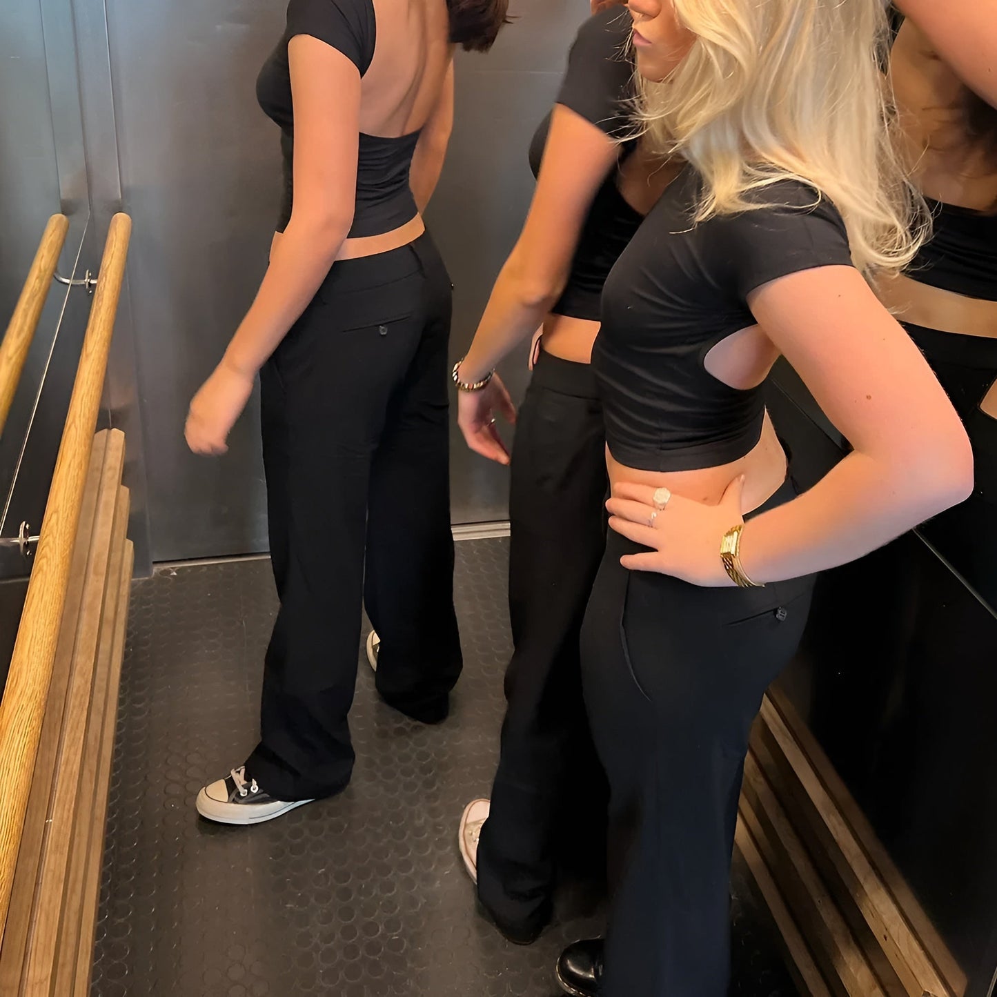 Pantalon Femme - Taille Haute - Jambes Amples - Avec Poches - Coupe Confortable