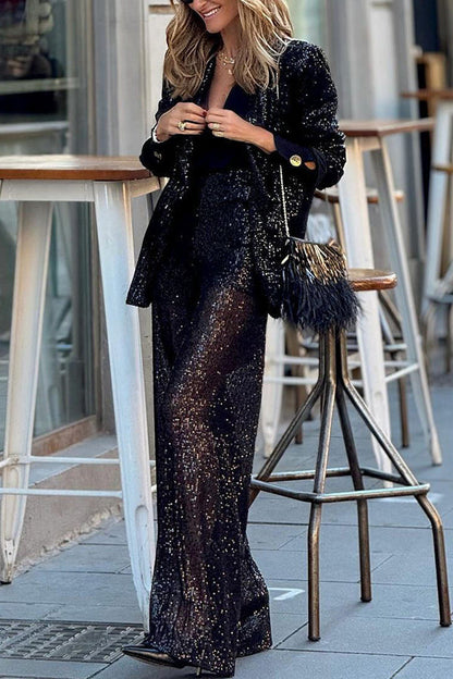 ISLA | Ensemble festif oversize avec finitions brillantes - Luviera Fashion