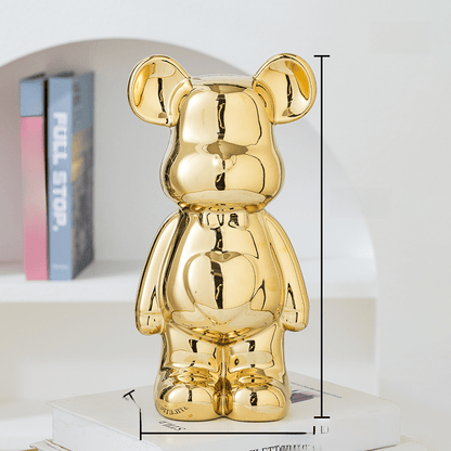 Élégante Statue d'Ours pour Décoration Contemporaine