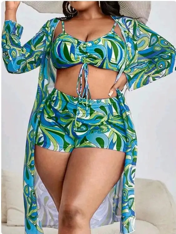 Ensemble de bikini grande taille « Curve Comfort » 3 pièces, Édition Été 2025