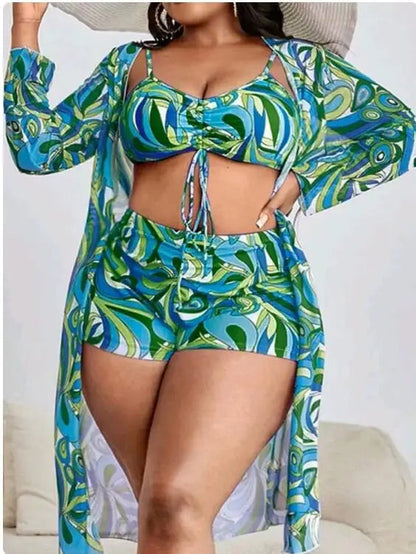 Ensemble de bikini grande taille « Curve Comfort » 3 pièces, Édition Été 2025