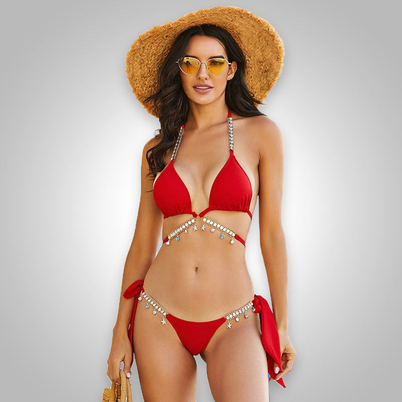 Bikini Été 2025 Orné de Cristaux Diamant