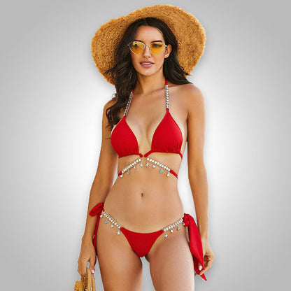 Bikini Été 2025 Orné de Cristaux Diamant