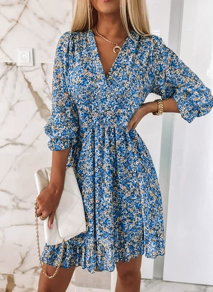Robe Mini Élégante à Fleurs - Collection Printemps 2025