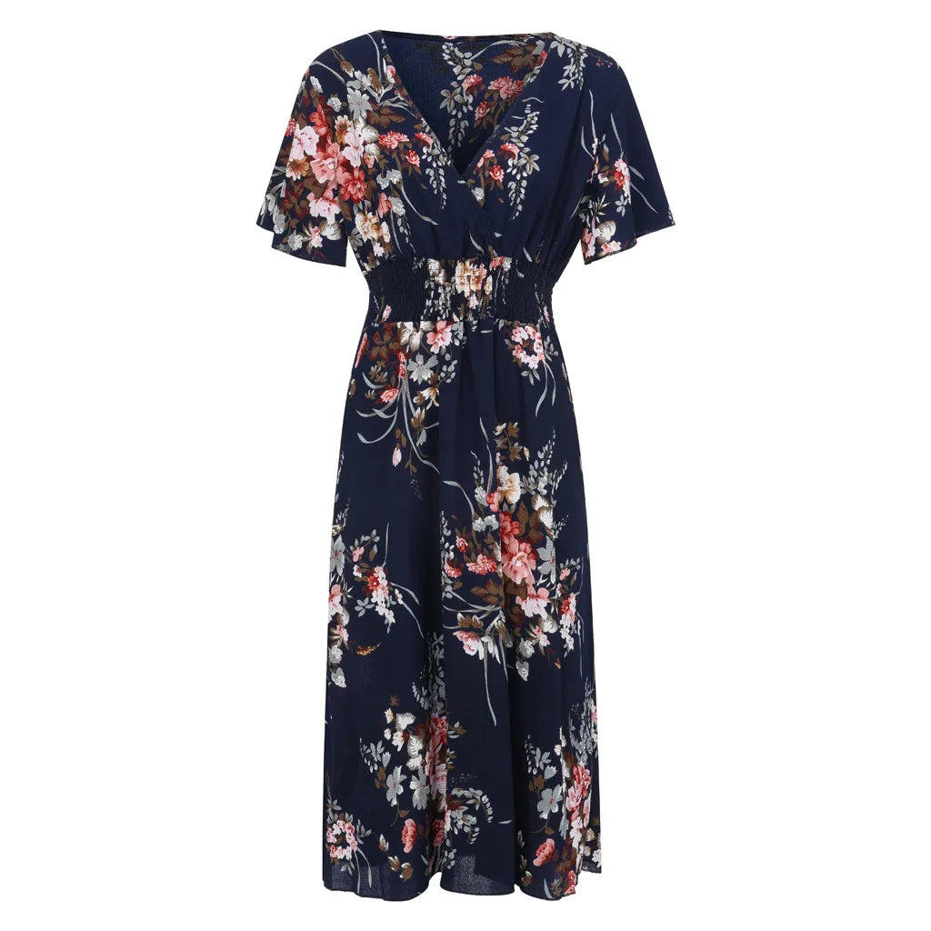 Robe grande taille en chiffon à motifs floraux