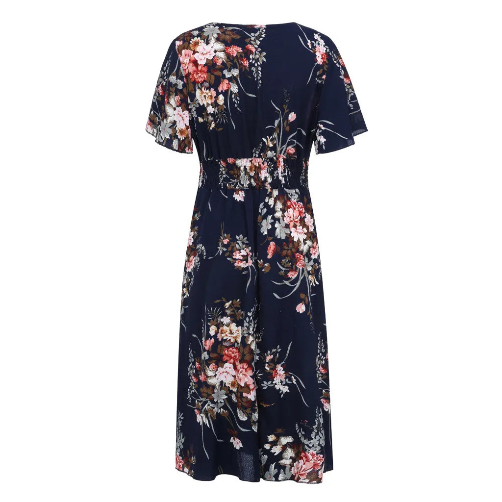Robe grande taille en chiffon à motifs floraux