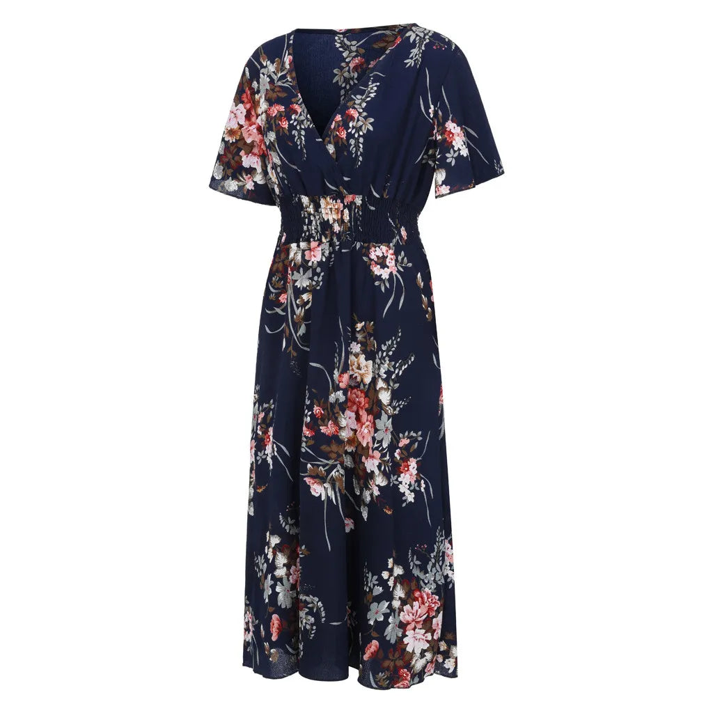 Robe grande taille en chiffon à motifs floraux