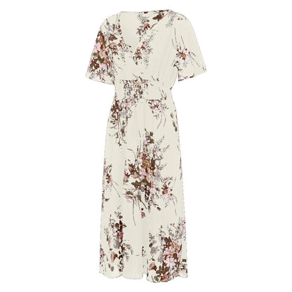 Robe grande taille en chiffon à motifs floraux