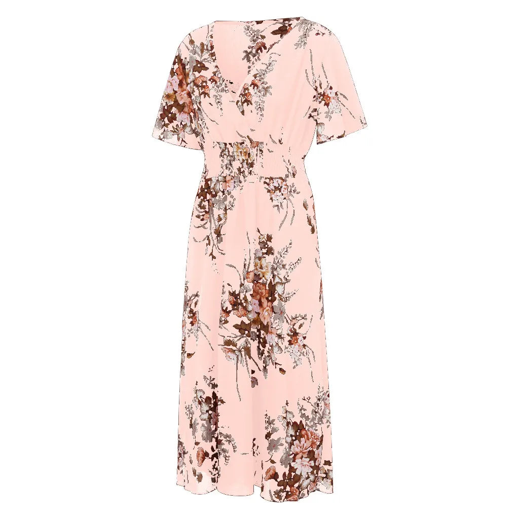Robe grande taille en chiffon à motifs floraux