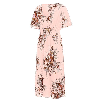 Robe grande taille en chiffon à motifs floraux