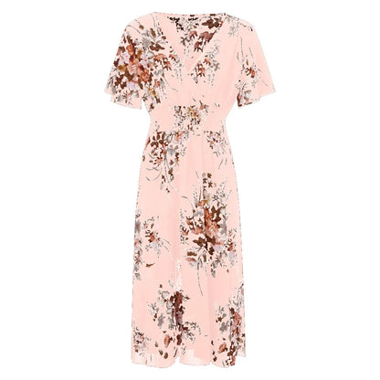 Robe grande taille en chiffon à motifs floraux