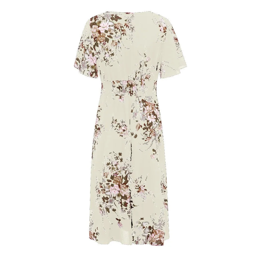 Robe grande taille en chiffon à motifs floraux