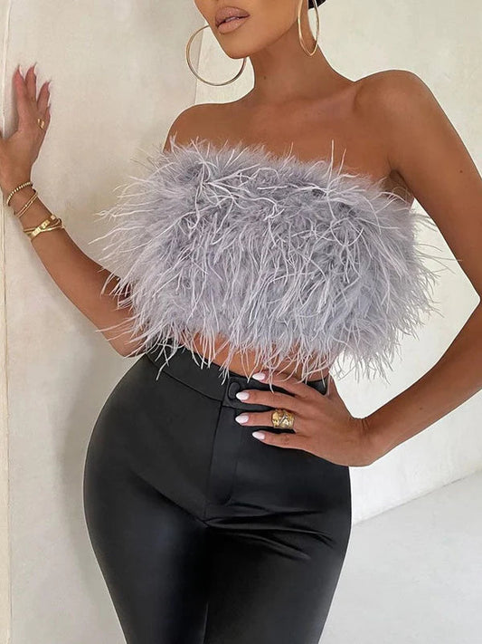 Bandeau Boho Élégant avec Détails en Plumes – Luna