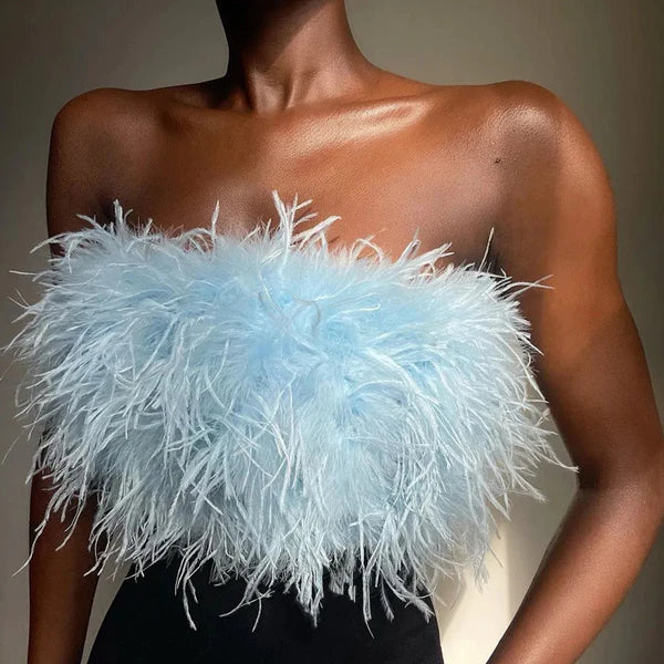 Bandeau Boho Élégant avec Détails en Plumes – Luna