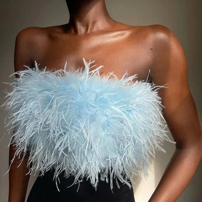 Bandeau Boho Élégant avec Détails en Plumes – Luna