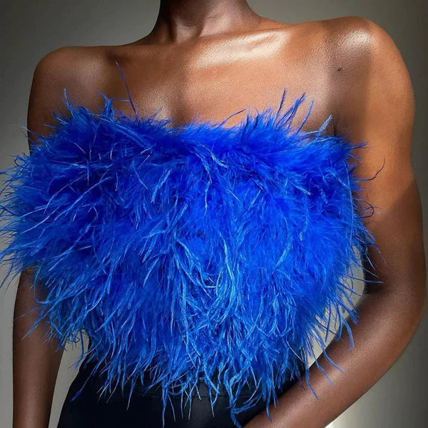 Bandeau Boho Élégant avec Détails en Plumes – Luna