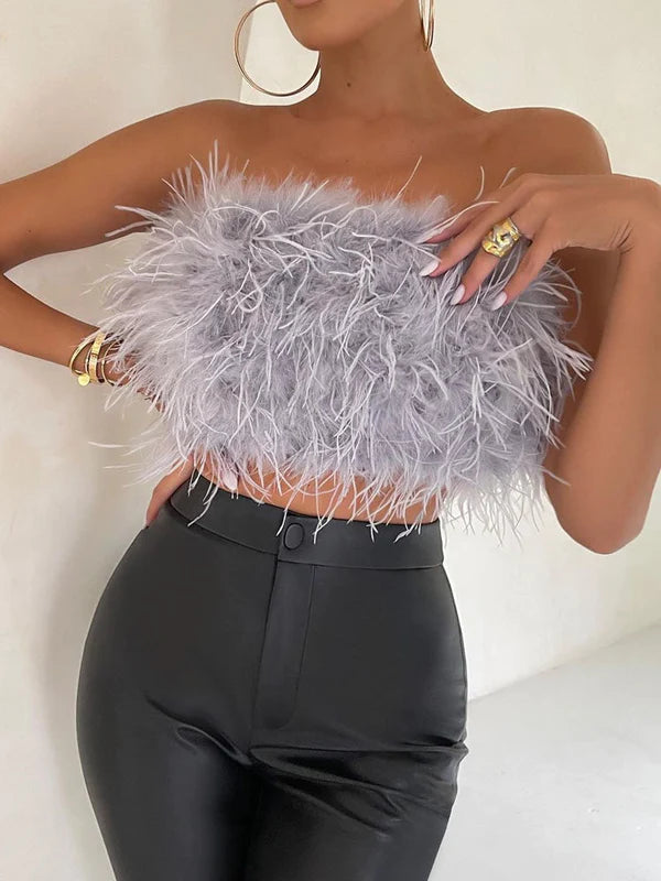 Bandeau Boho Élégant avec Détails en Plumes – Luna