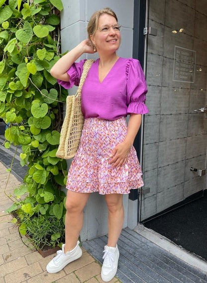 Cynthia - Jupe maxi en rose pour l'été 2025