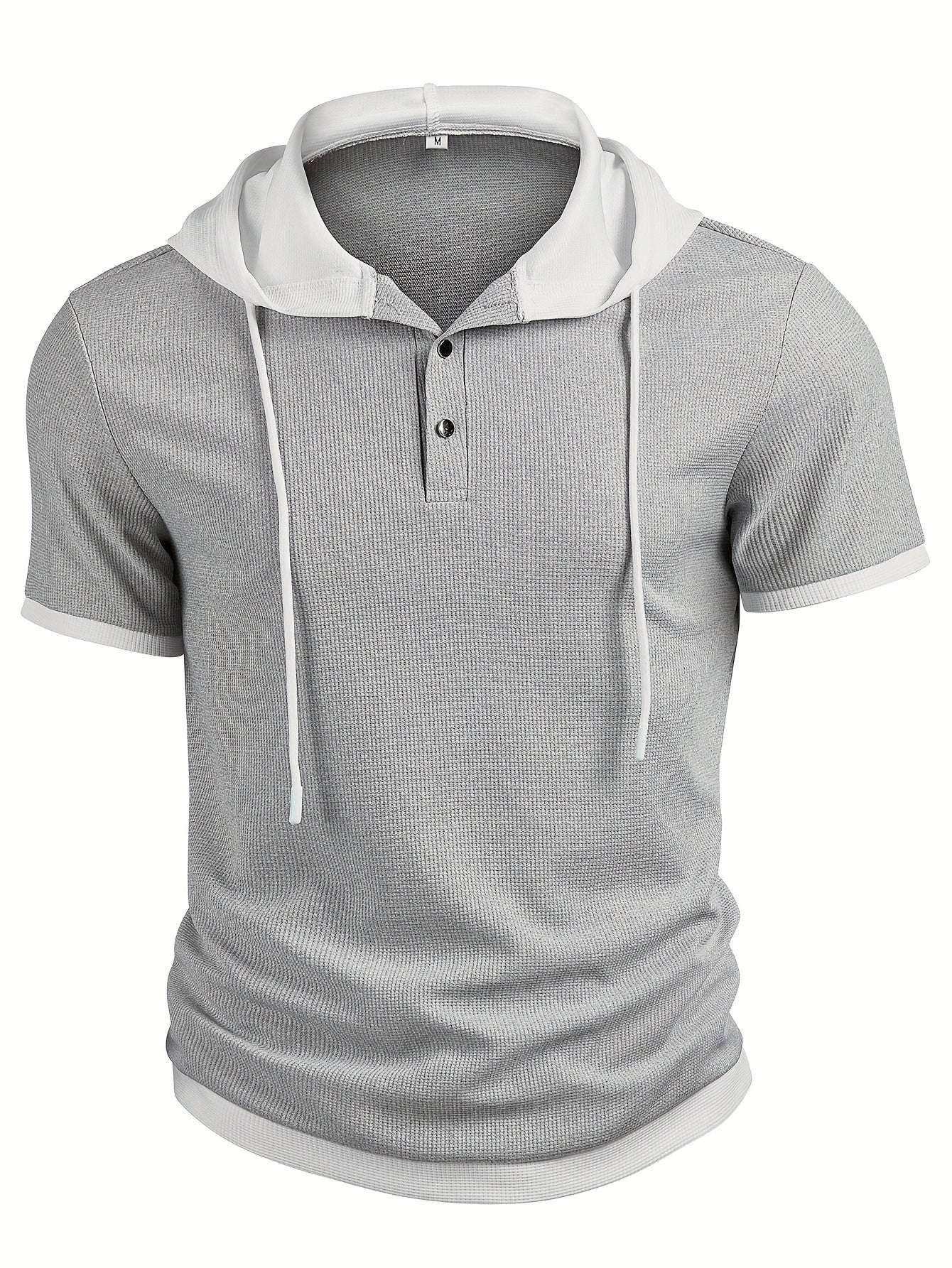 Zachary | Chemise décontractée en tricot pour homme avec capuche et boutons en métal