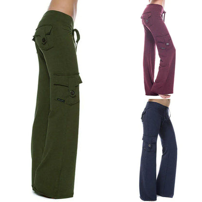Isabella Femmes Pantalon Cargo Bootcut avec Poches