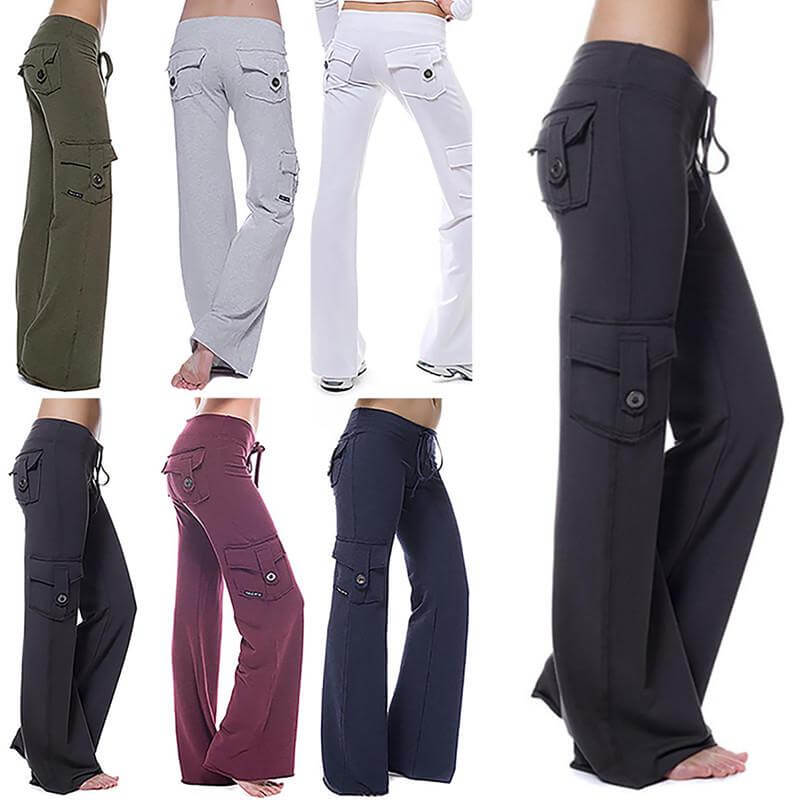 Isabella Femmes Pantalon Cargo Bootcut avec Poches