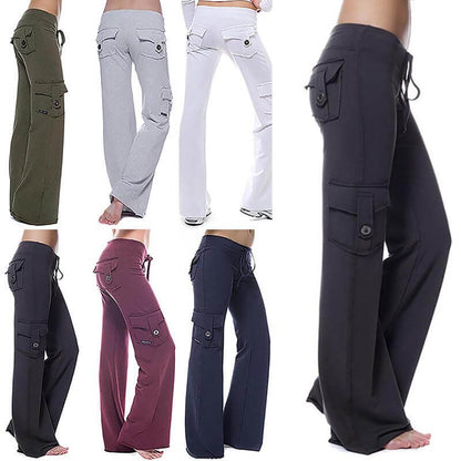 Isabella Femmes Pantalon Cargo Bootcut avec Poches