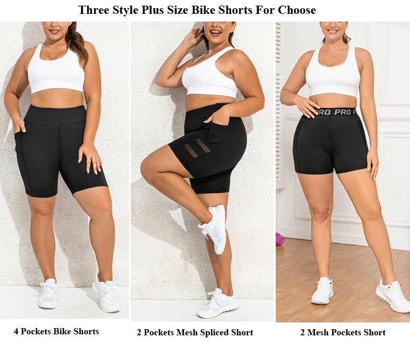 Shorts de vélo CurveFit grande taille à taille haute pour l'été 2025