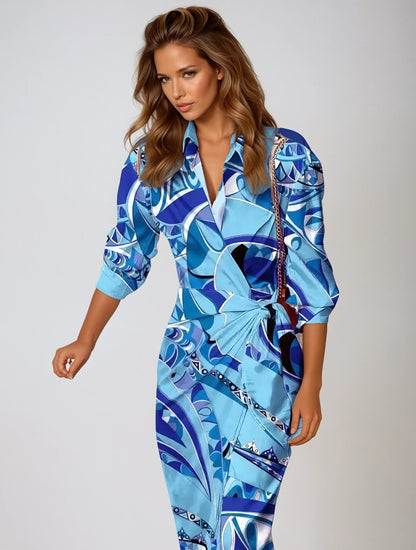 Mabel – Robe Cache-Cœur Rayée pour Femmes