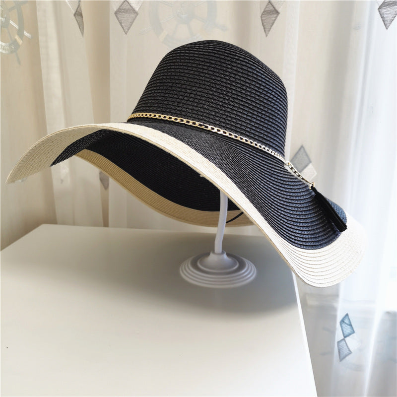 Chapeau d'été féminin à large bord avec protection UV – Modèle Lily
