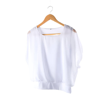 Blouse en Chiffon Femme à Manches Volantes – Modèle Ariana