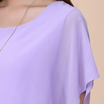 Blouse en Chiffon Femme à Manches Volantes – Modèle Ariana