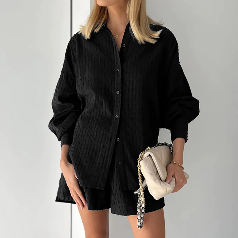 Ensemble d'été 2 pièces : blouse et shorts