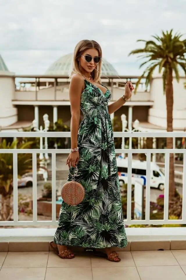 Robe maxi boho à motifs floraux pour l'été – Yara