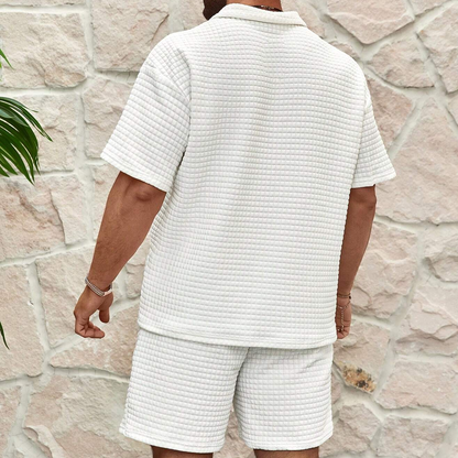 CÉDRIAN | Tenue d'été raffinée pour hommes : Polo et Short - Luviera Fashion
