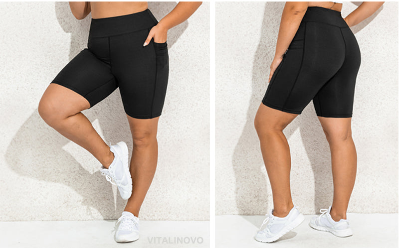 Shorts de vélo CurveFit grande taille à taille haute pour l'été 2025