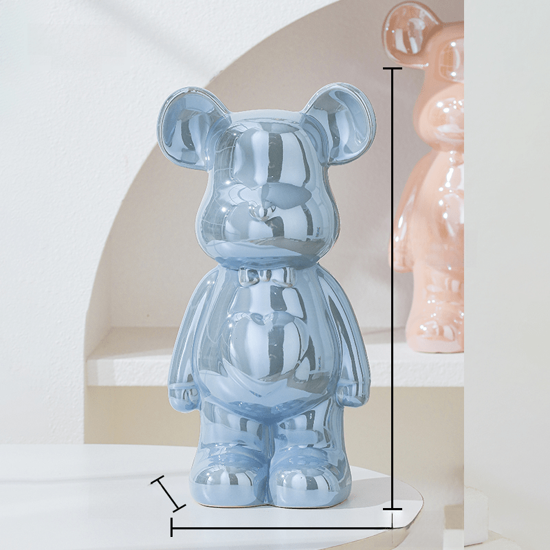 Élégante Statue d'Ours pour Décoration Contemporaine
