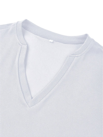 Arnhold | T-shirt homme à décolleté en V profond texturé