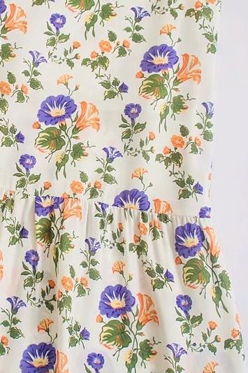 Robe Midi Évasée à Bretelles Imprimée – Norelle