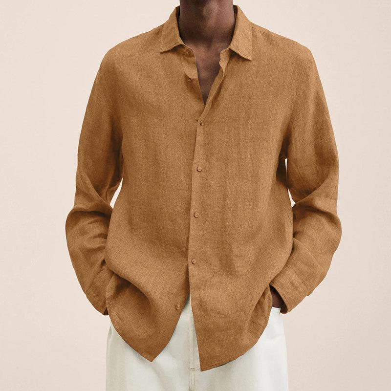 HENRIK | Chemise en lin léger pour hommes - Luviera Fashion