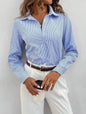 Blouse féminine à rayures printanières