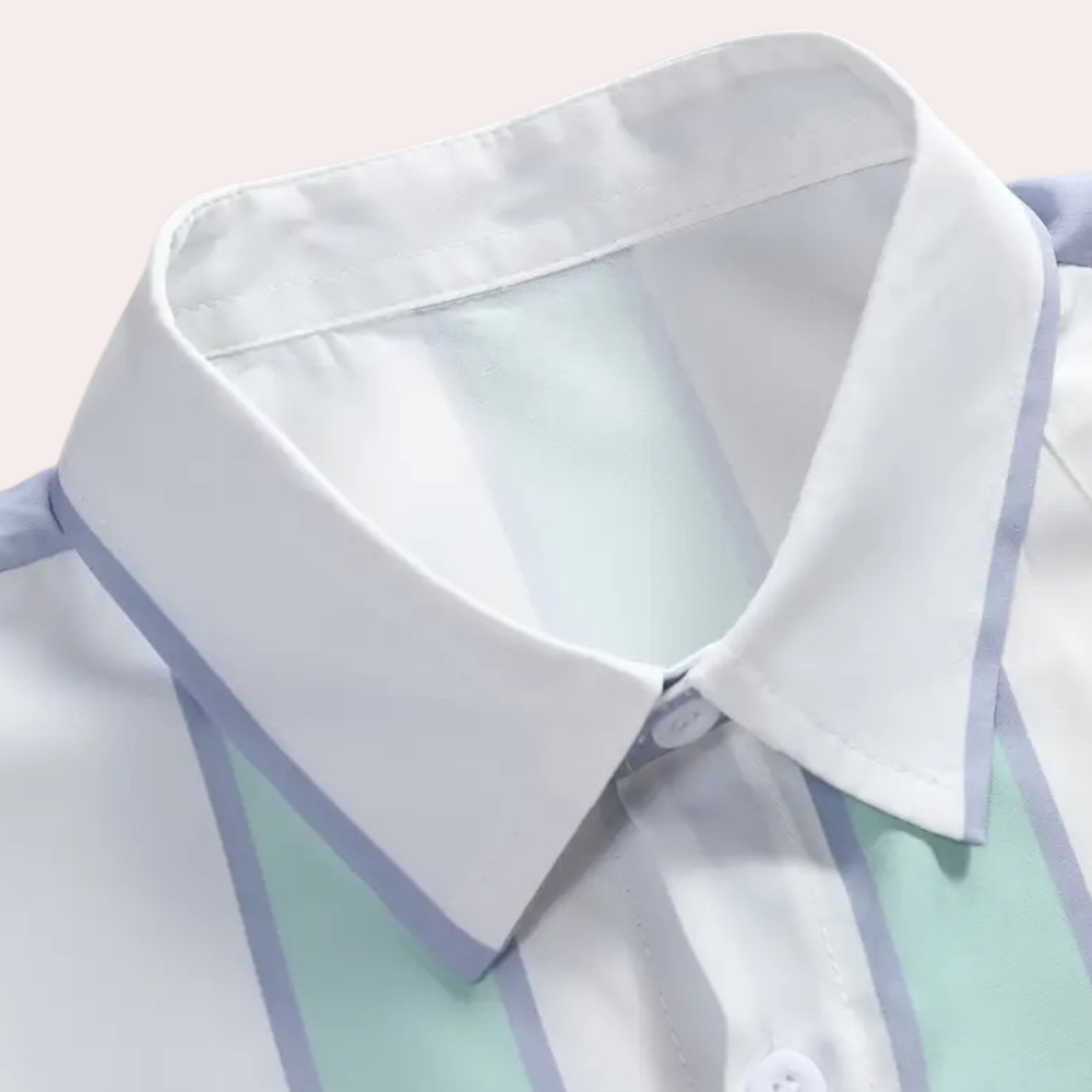Chemise à rayures minimalistes avec boutonnière - Felix, Collection Printemps 2025